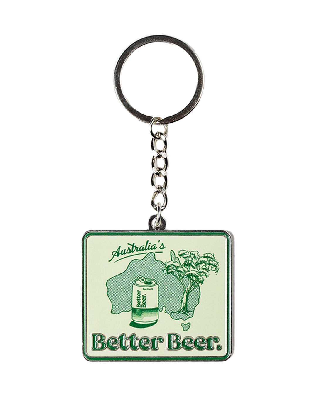 Keychain with a map of Australia and 'Better Beer' text | Better Beer