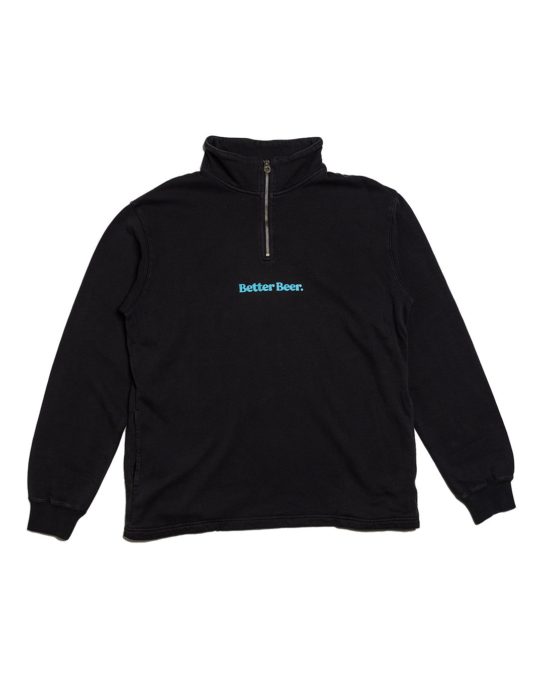 Throwback Quarter Zip Midnight - Front | Better Beer