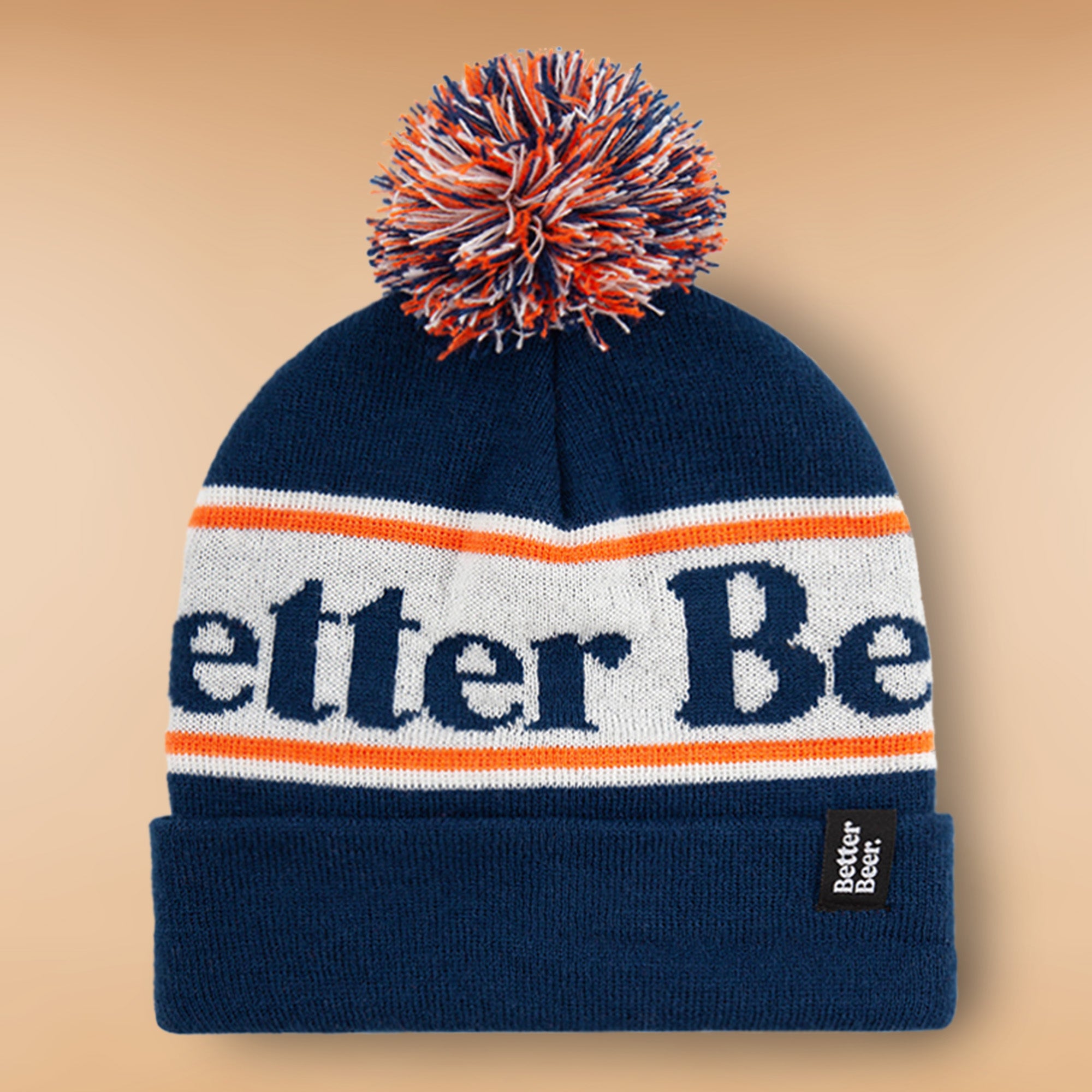 Better Beer Pom Pom Beanies front view