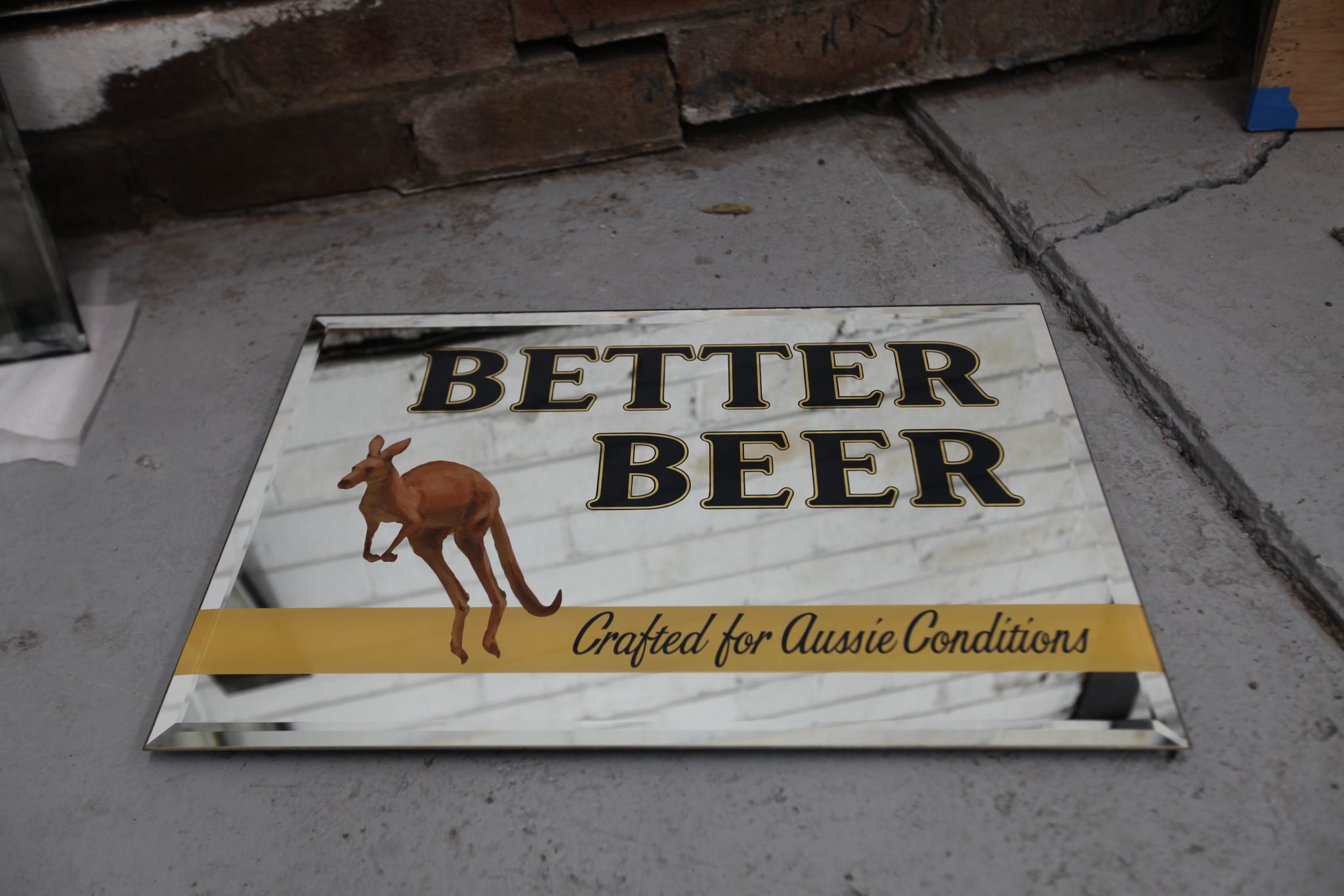 Hand Painted Gilded Mirror - flat lay | Better Beer