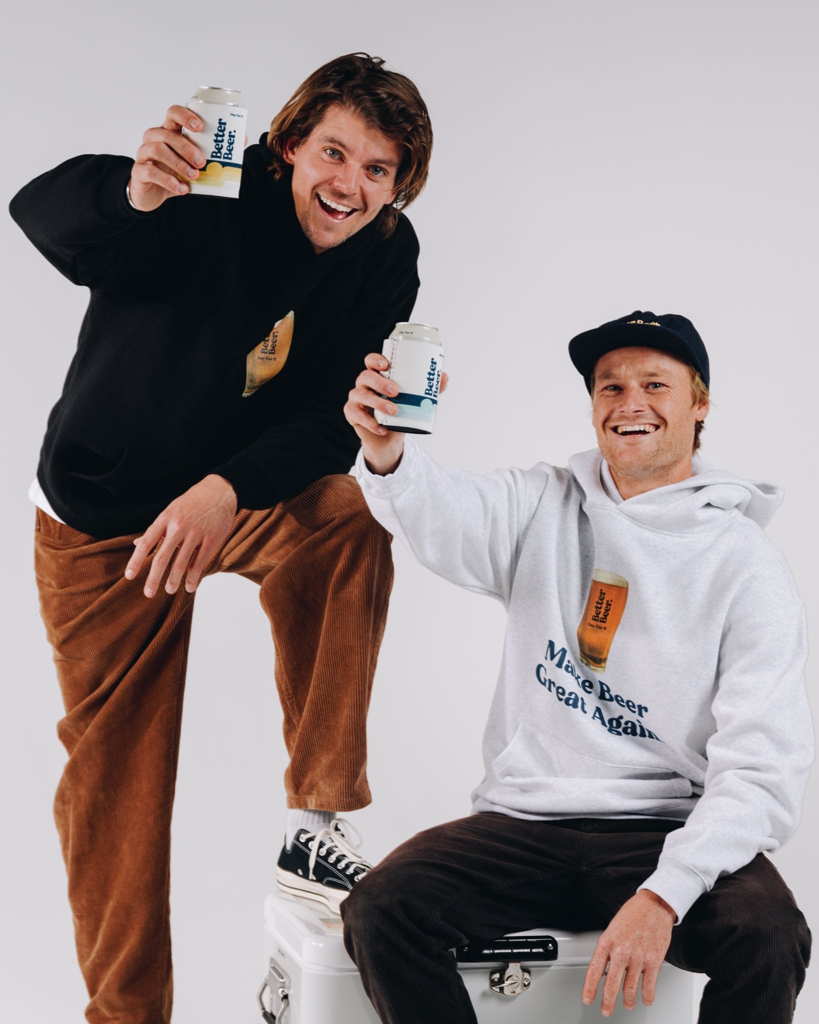Schooner Hood in Black features Make Beer Great Again Hoodie, Middy and Arvo Ale Tinny Coolers | Better Beer