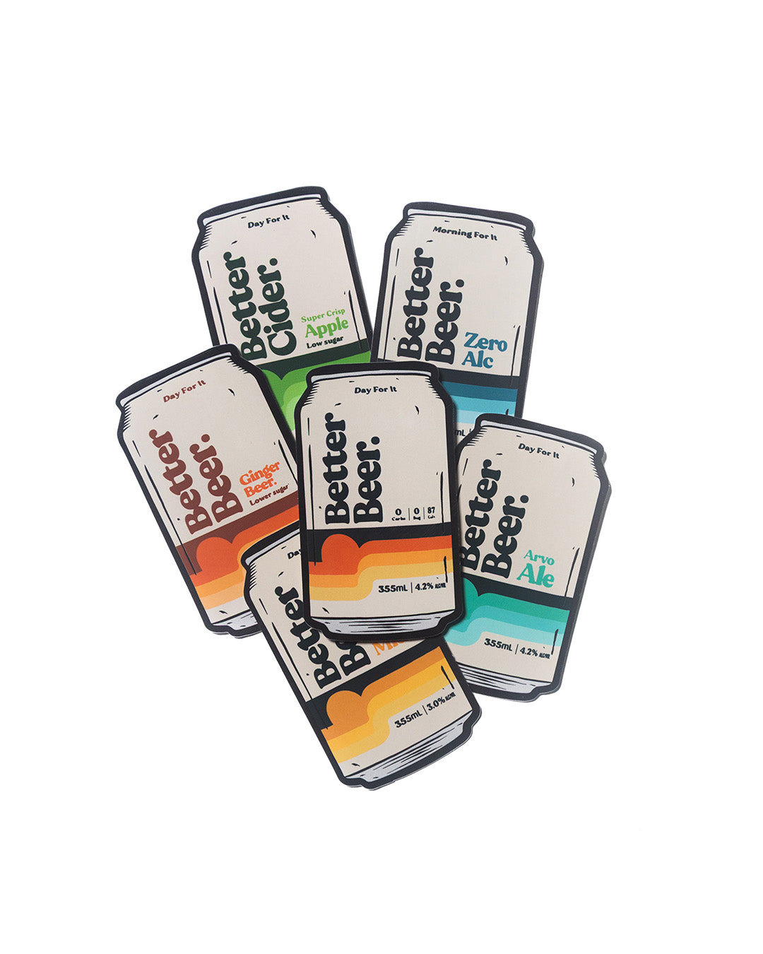 The Better Beer Sticker Pack 6 beer range | Better Beer