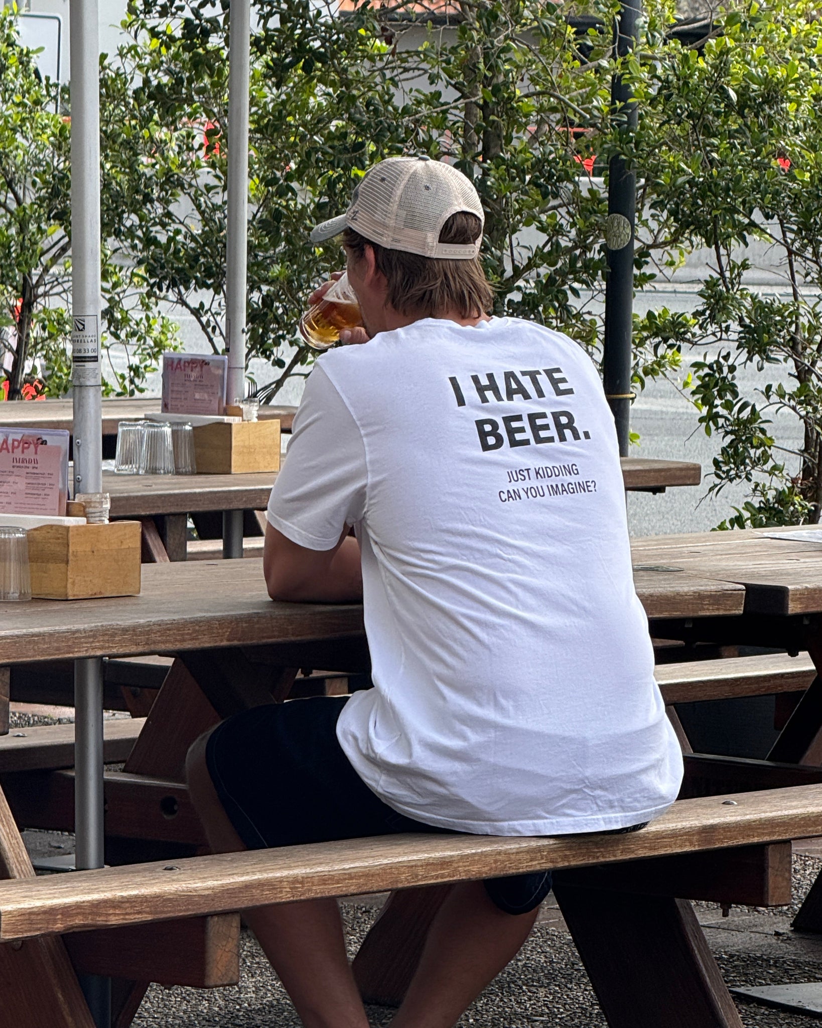 I HATE BEER White Tee - Lifestyle| Better Beer