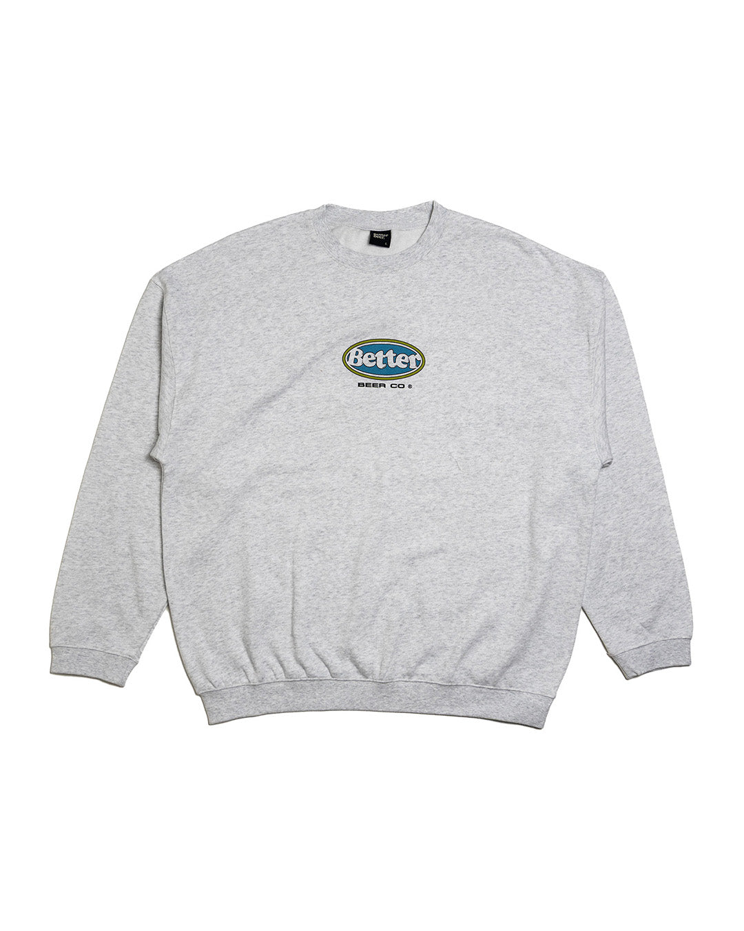 Oval Emblem Crew Sketchy White  - Front | Better Beer