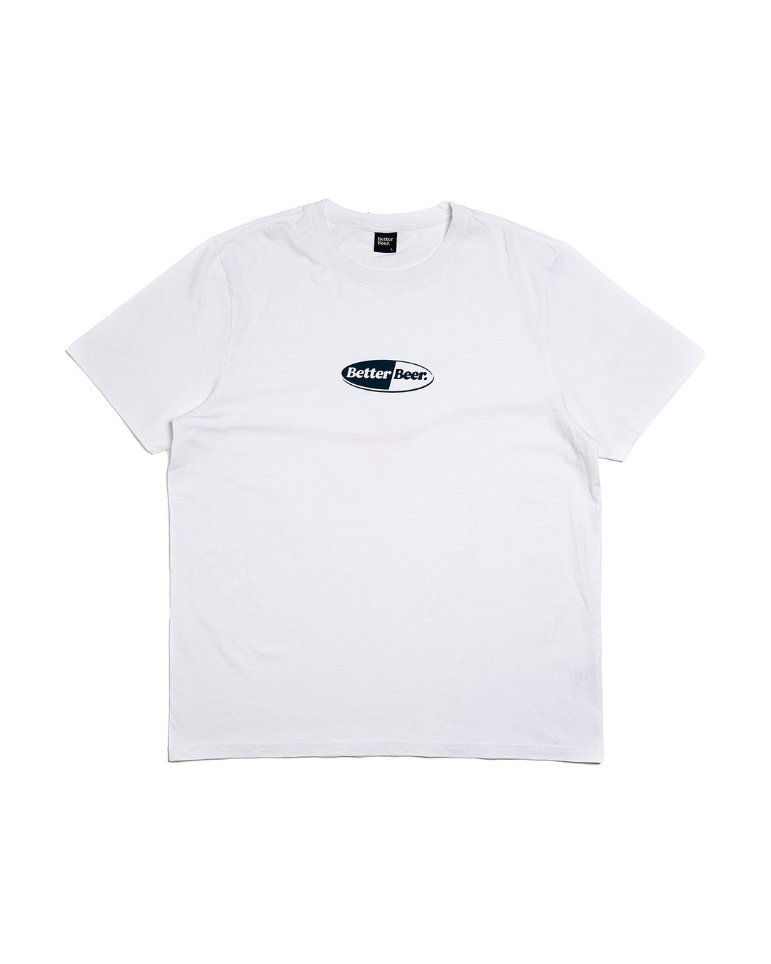 Split Badge Aloha White Tee - front | Better Beer